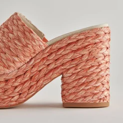 DOLCE VITA Wedges*Elora Heels Orange Raffia