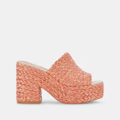 DOLCE VITA Wedges*Elora Heels Orange Raffia