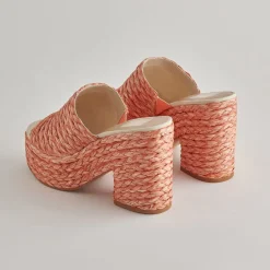 DOLCE VITA Wedges*Elora Heels Orange Raffia