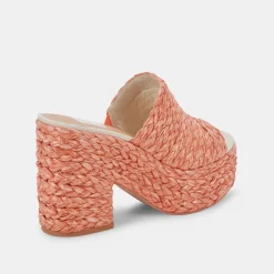 DOLCE VITA Wedges*Elora Heels Orange Raffia