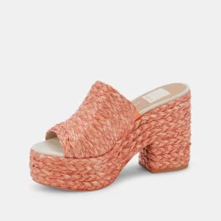 DOLCE VITA Wedges*Elora Heels Orange Raffia