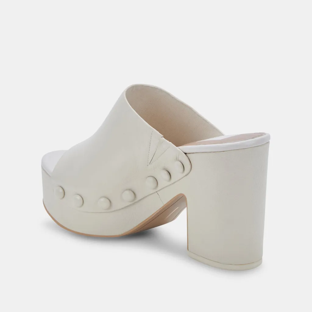DOLCE VITA Wedges*Emol Heels Ivory Leather