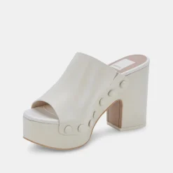 DOLCE VITA Wedges*Emol Heels Ivory Leather