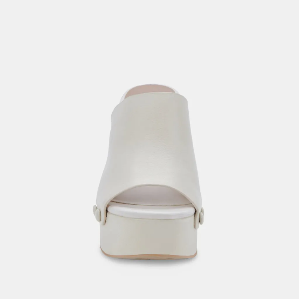 DOLCE VITA Wedges*Emol Heels Ivory Leather