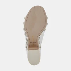 DOLCE VITA Wedges*Emol Heels Ivory Leather