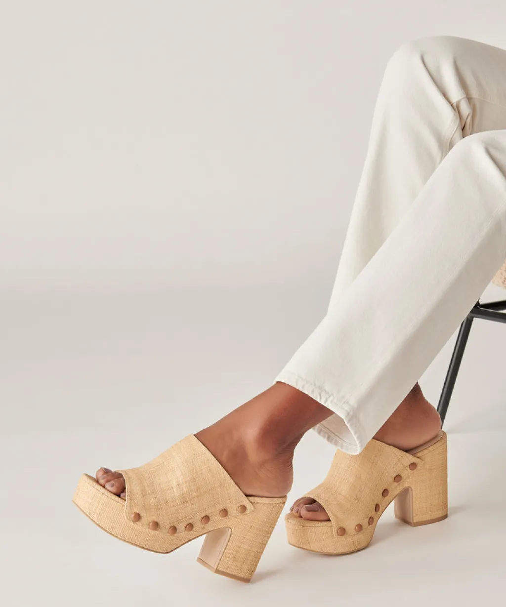 DOLCE VITA Wedges*Emol Heels Lt Natural Raffia