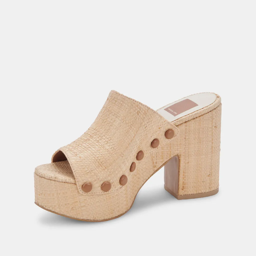 DOLCE VITA Wedges*Emol Heels Lt Natural Raffia
