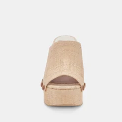 DOLCE VITA Wedges*Emol Heels Lt Natural Raffia