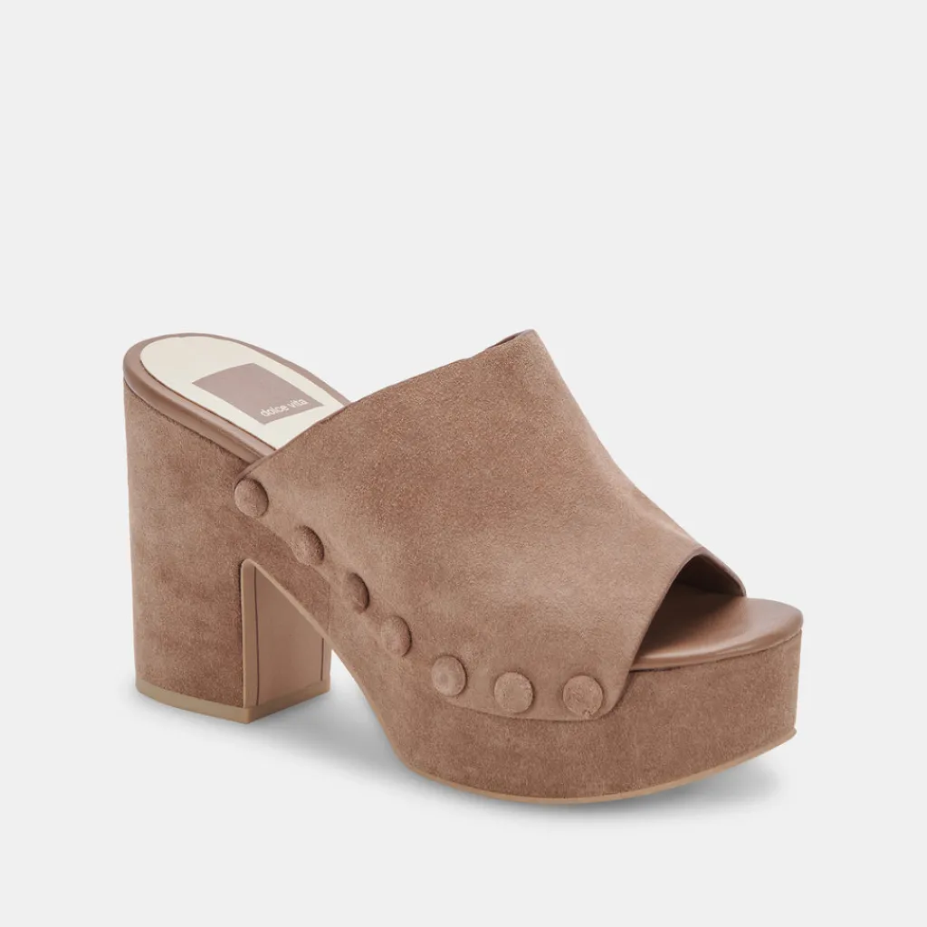 DOLCE VITA Wedges*Emol Heels Mushroom Suede