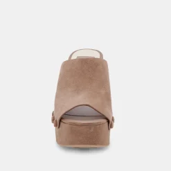 DOLCE VITA Wedges*Emol Heels Mushroom Suede