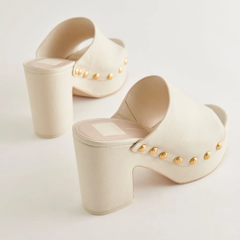 DOLCE VITA Mules & Clogs*Emol Heels Off White Leather