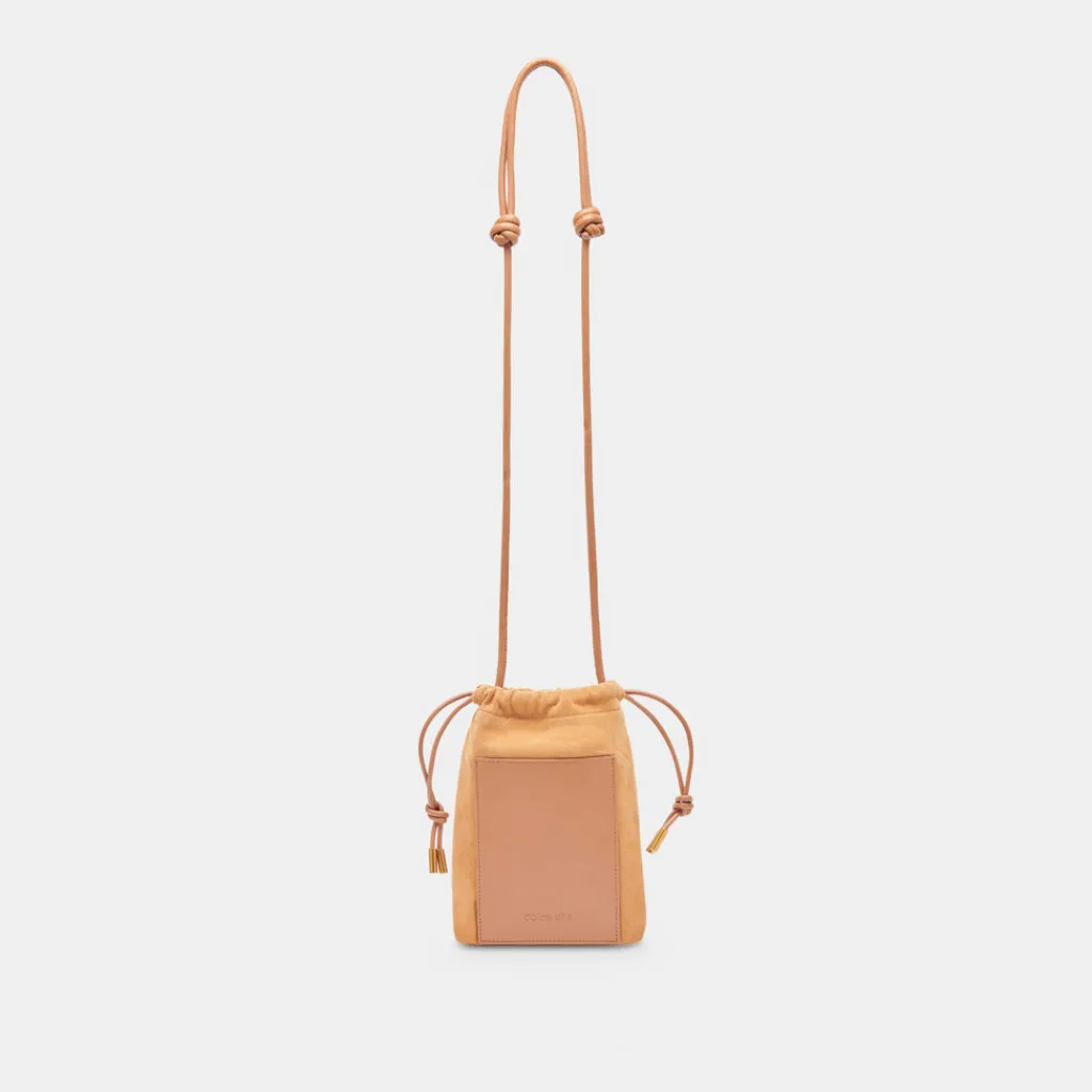DOLCE VITA Handbags*Evie Crossbody Pouch Rusty Oak Suede