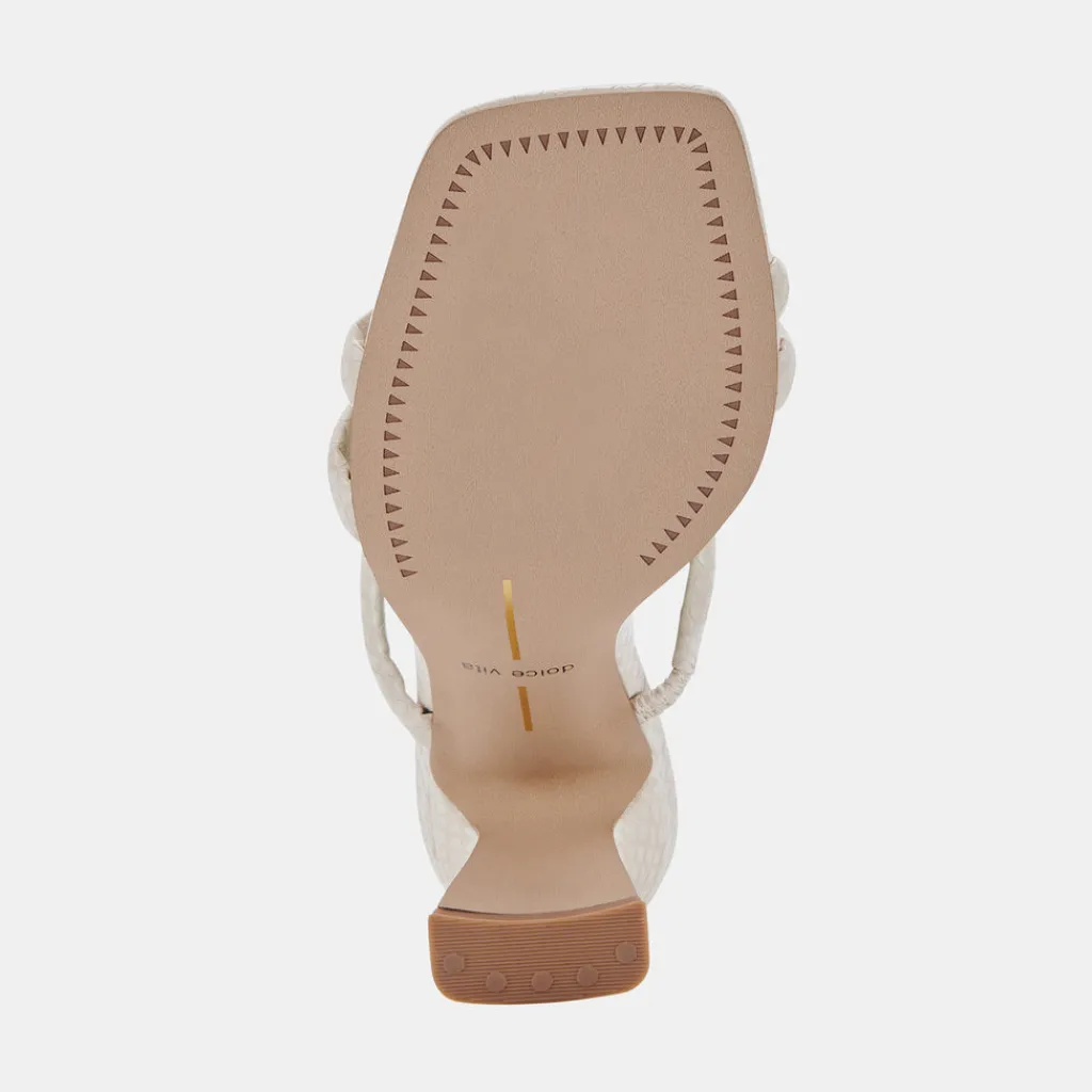 DOLCE VITA Heels*Fort Heels Ivory Embossed Stella