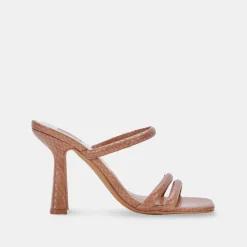 DOLCE VITA Heels*Fort Heels Luggage Embossed Stella