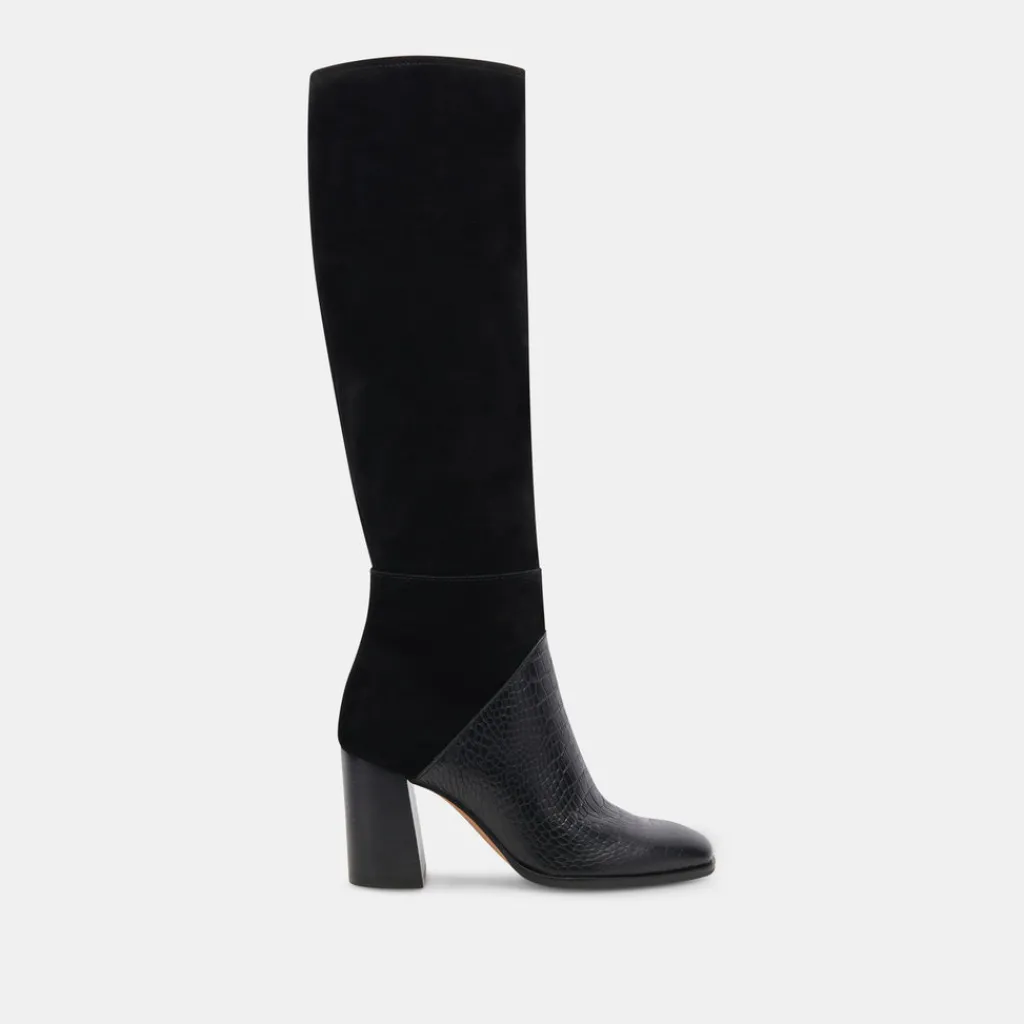 DOLCE VITA Boots & Booties*Fynn Boots Black Multi Embossed Leather