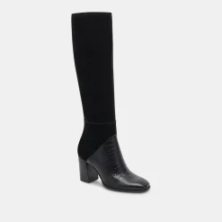 DOLCE VITA Boots & Booties*Fynn Boots Black Multi Embossed Leather