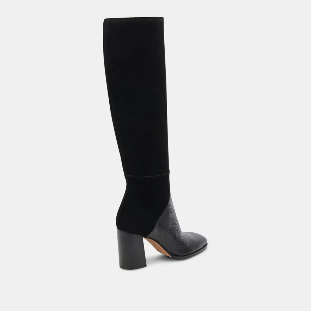 DOLCE VITA Boots & Booties*Fynn Boots Black Multi Embossed Leather