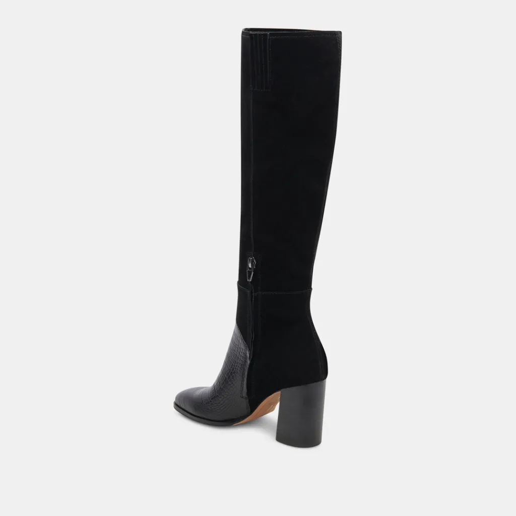 DOLCE VITA Boots & Booties*Fynn Boots Black Multi Embossed Leather