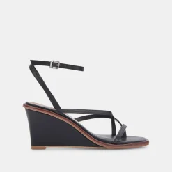 DOLCE VITA Wedges*Gemini Wedges Black Leather