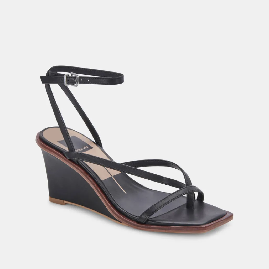 DOLCE VITA Wedges*Gemini Wedges Black Leather