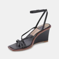 DOLCE VITA Wedges*Gemini Wedges Black Leather