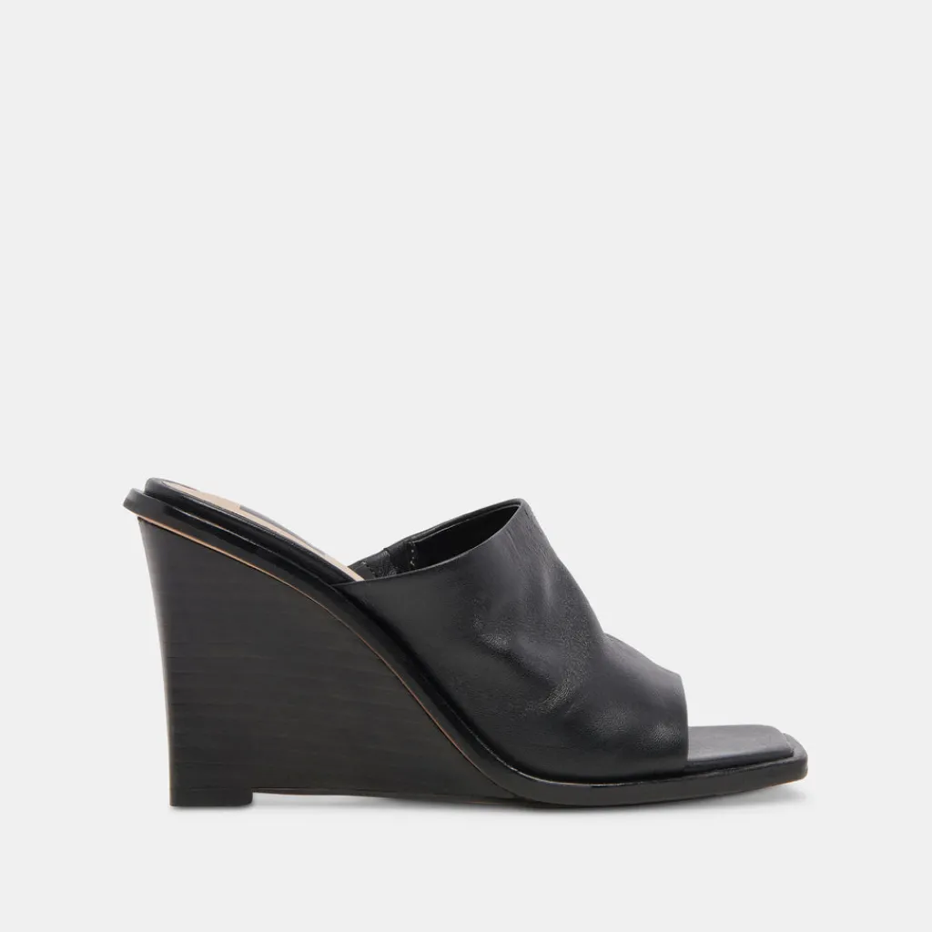 DOLCE VITA Wedges*Gilded Wedges Black Leather