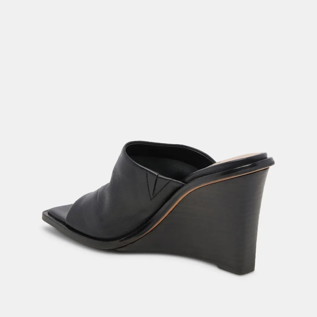 DOLCE VITA Wedges*Gilded Wedges Black Leather