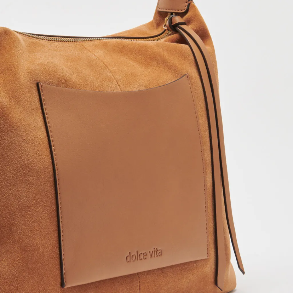 DOLCE VITA Handbags*Hana Shoulder Bag Rusty Oak Suede