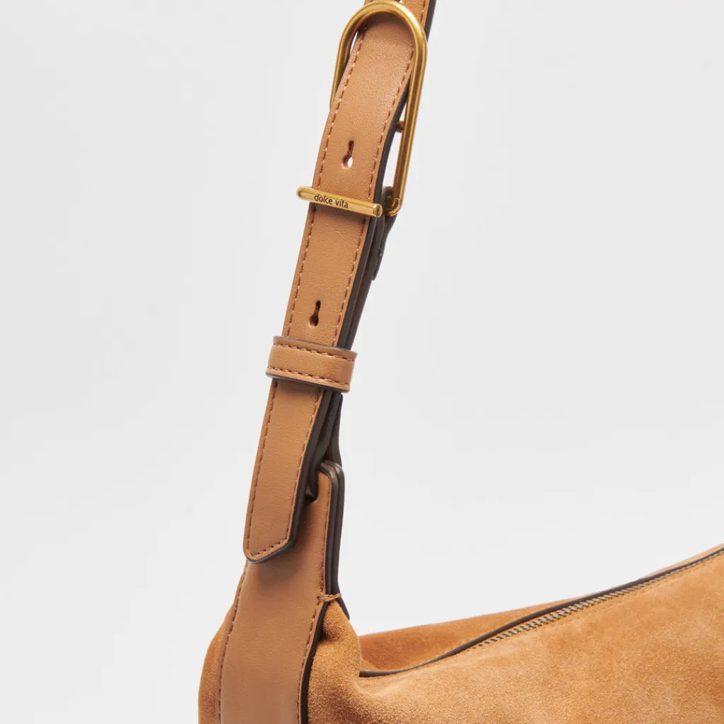 DOLCE VITA Handbags*Hana Shoulder Bag Rusty Oak Suede