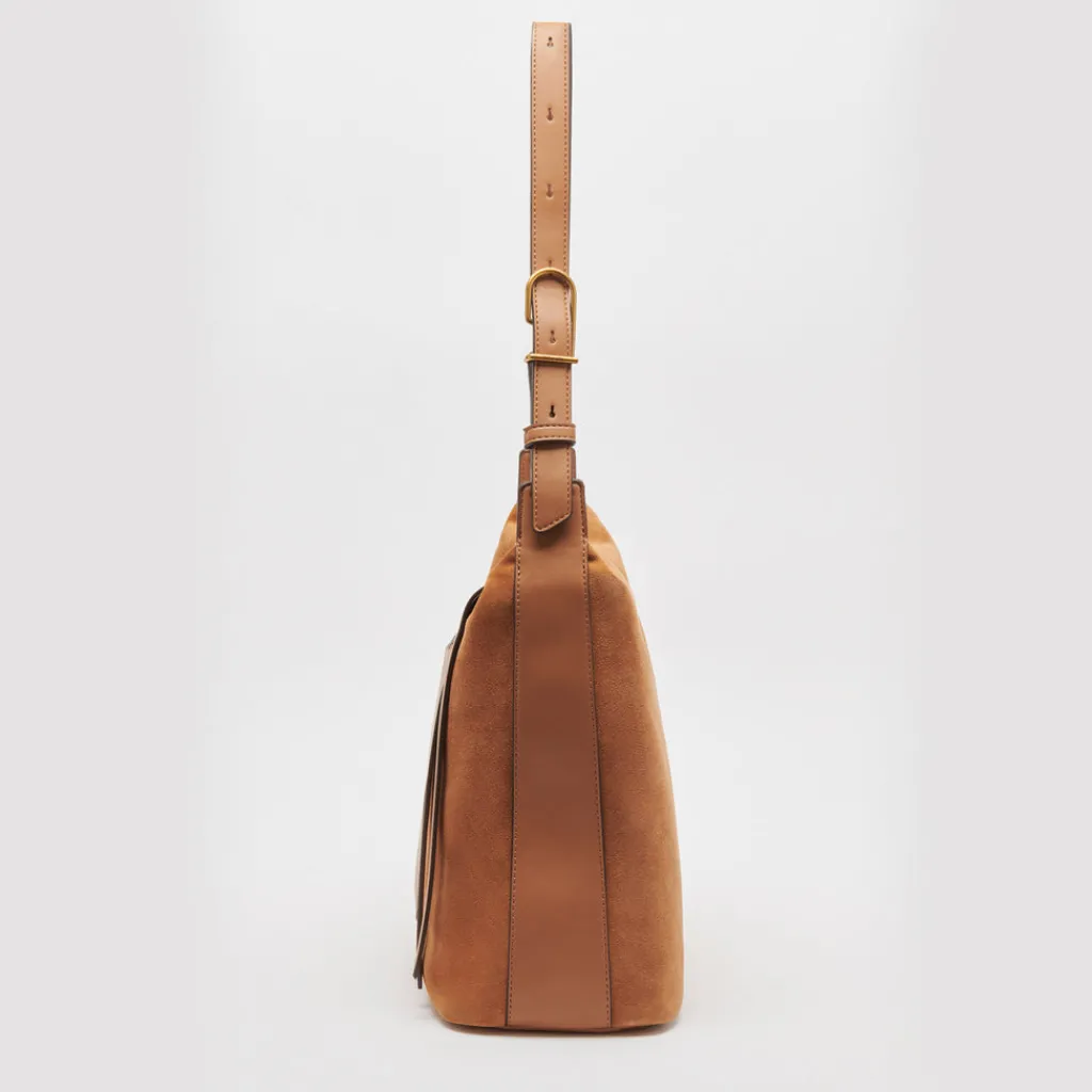 DOLCE VITA Handbags*Hana Shoulder Bag Rusty Oak Suede