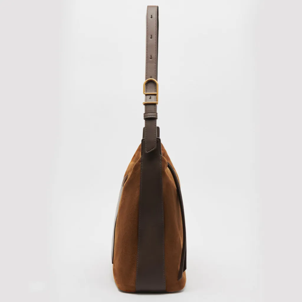 DOLCE VITA Handbags*Hana Shoulder Bag Tobacco Suede