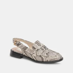 DOLCE VITA Flats & Loafers*Hardi Loafers Black White Embossed Snake