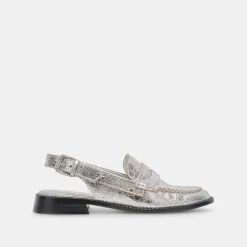 DOLCE VITA Flats & Loafers*Hardi Loafers Silver Crackled Leather