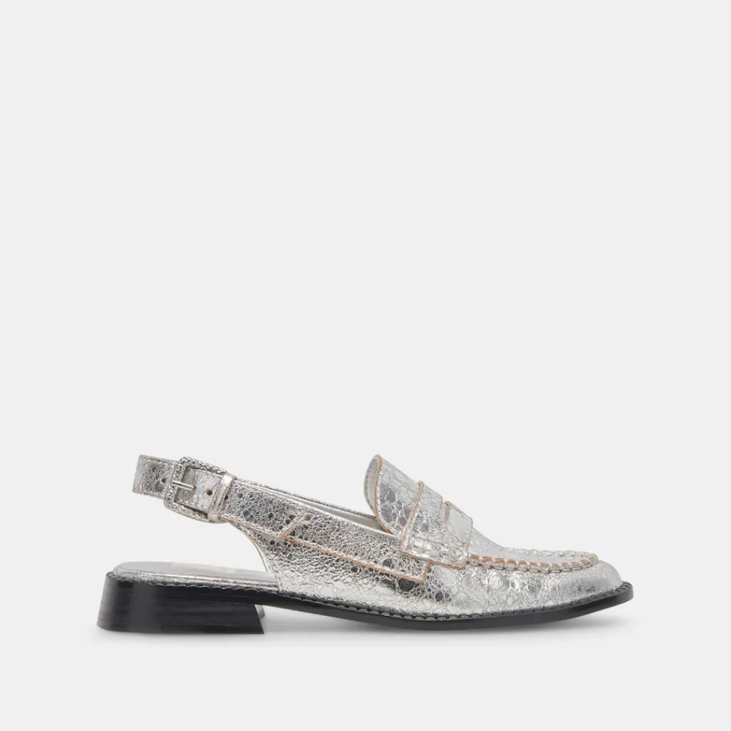 DOLCE VITA Flats & Loafers*Hardi Loafers Silver Crackled Leather