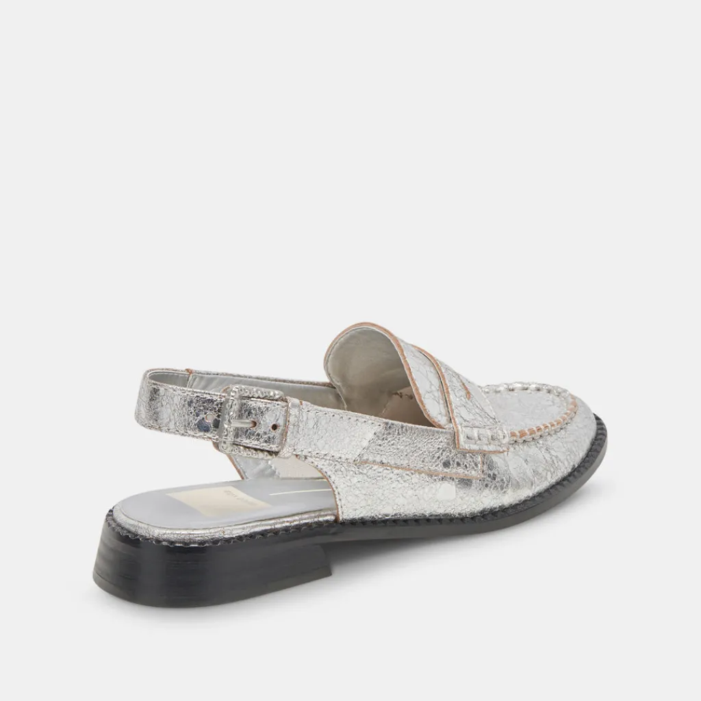 DOLCE VITA Flats & Loafers*Hardi Loafers Silver Crackled Leather