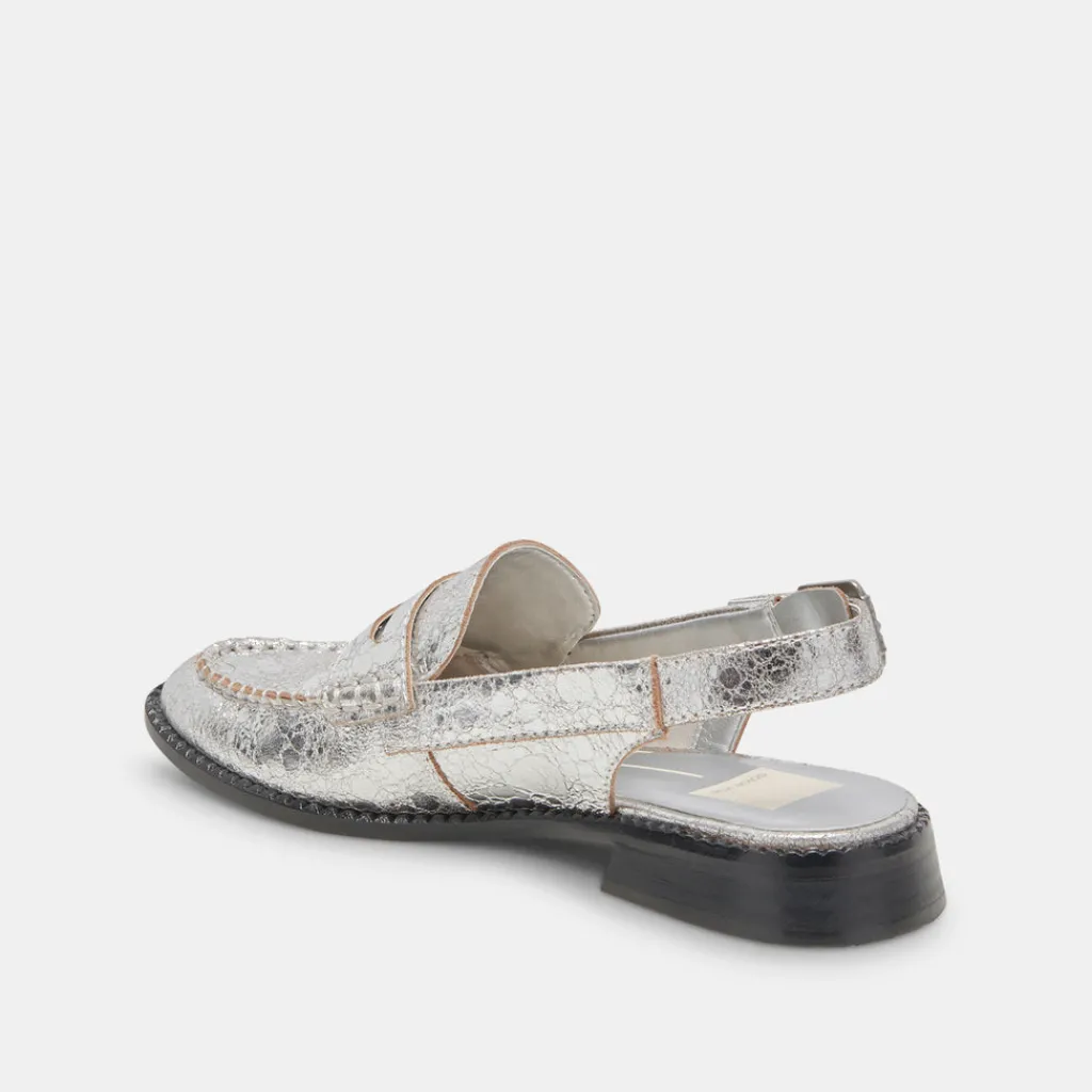 DOLCE VITA Flats & Loafers*Hardi Loafers Silver Crackled Leather