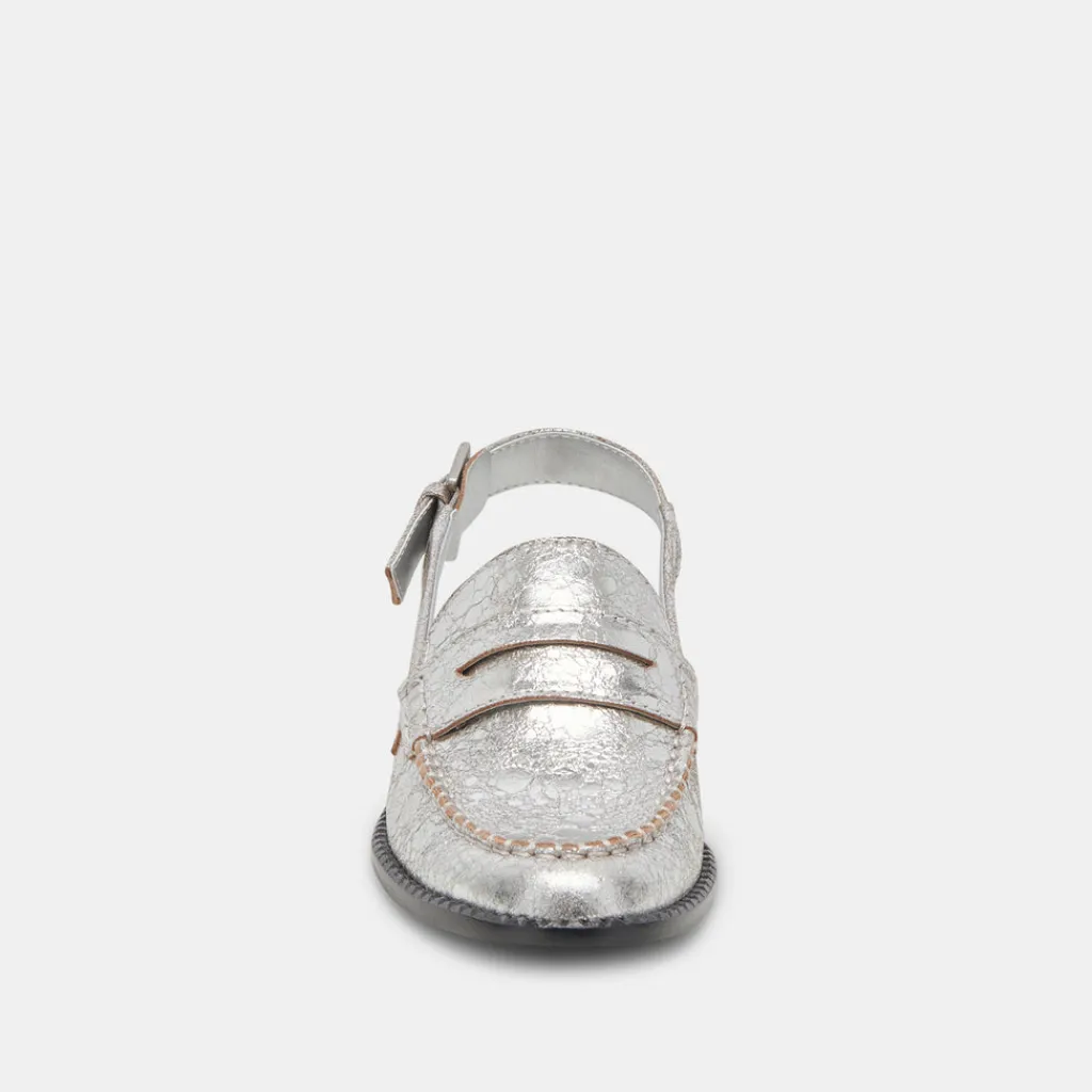 DOLCE VITA Flats & Loafers*Hardi Loafers Silver Crackled Leather