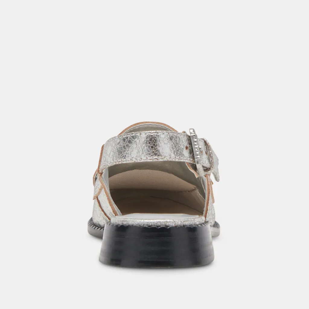 DOLCE VITA Flats & Loafers*Hardi Loafers Silver Crackled Leather