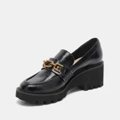DOLCE VITA Wedges*Harlen Loafer Midnight Crinkle Patent
