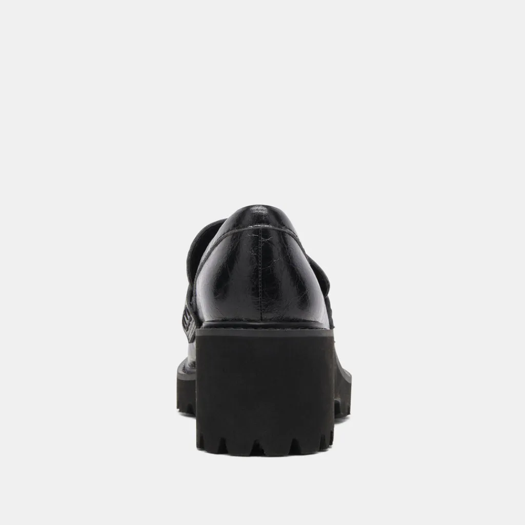 DOLCE VITA Wedges*Harlen Loafer Midnight Crinkle Patent