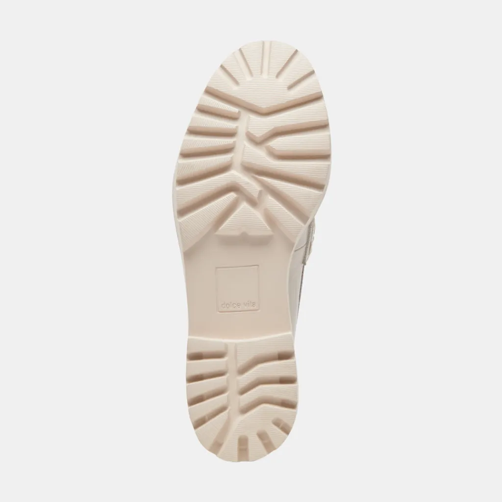 DOLCE VITA Wedges*Harlen Loafers Ivory Crinkle Patent