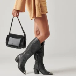 DOLCE VITA Handbags*Harper Shoulder Bag Black Suede