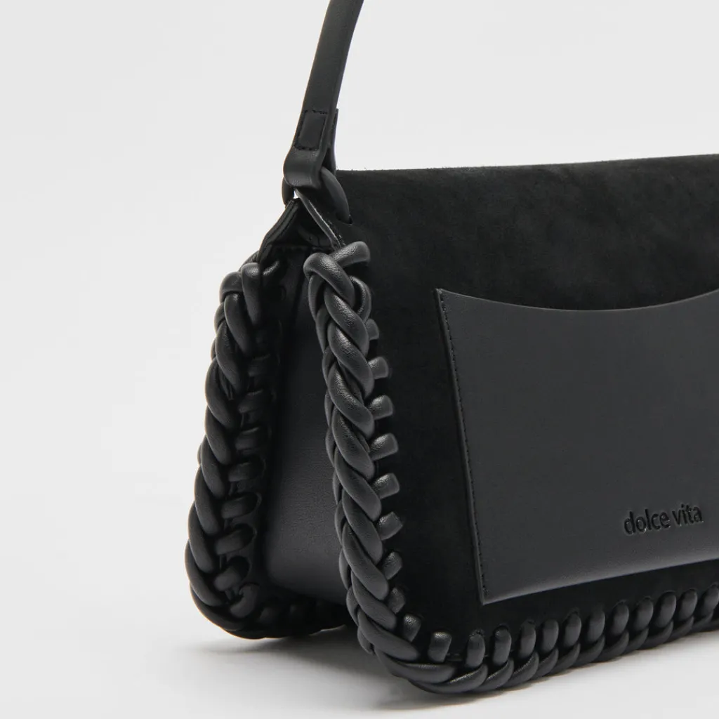 DOLCE VITA Handbags*Harper Shoulder Bag Black Suede