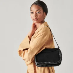 DOLCE VITA Handbags*Harper Shoulder Bag Black Suede