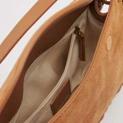 DOLCE VITA Handbags*Harper Shoulder Bag Rusty Oak Suede