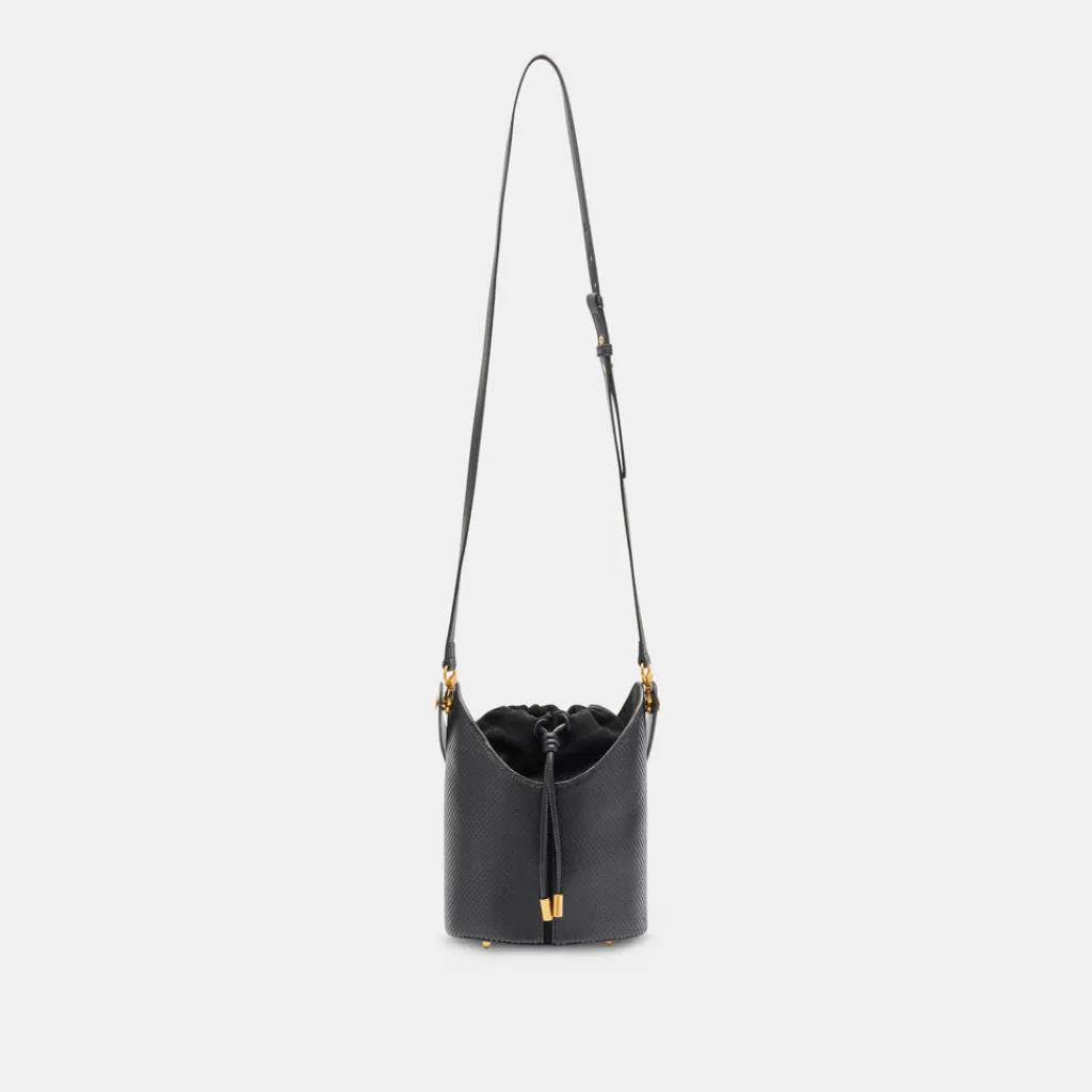 DOLCE VITA Handbags*Harriet Bucket Bag Black Snake Leather