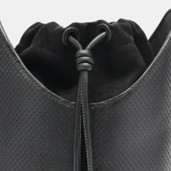 DOLCE VITA Handbags*Harriet Bucket Bag Black Snake Leather
