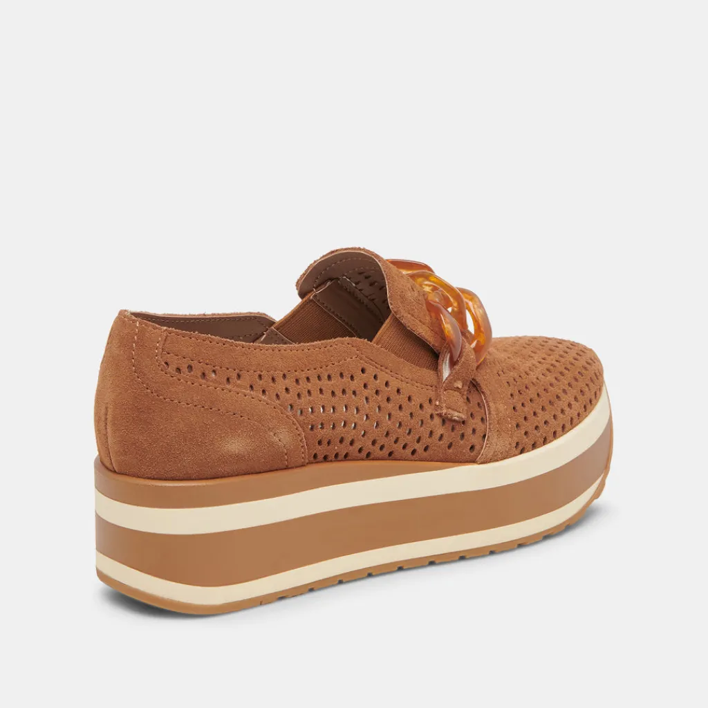 DOLCE VITA Sneakers*Jhenee Perforated Sneakers Pecan Suede