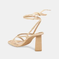 DOLCE VITA Sandals*Joelle Heels Lt Natural Raffia