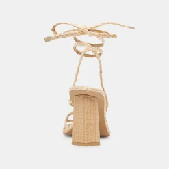 DOLCE VITA Sandals*Joelle Heels Lt Natural Raffia